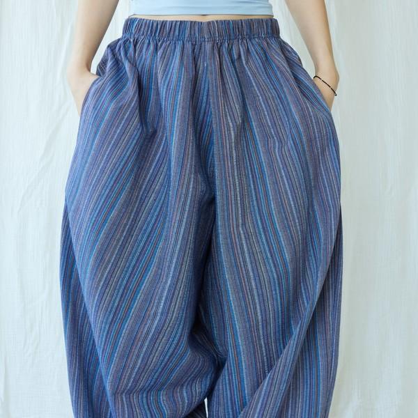 남색 나이테바지