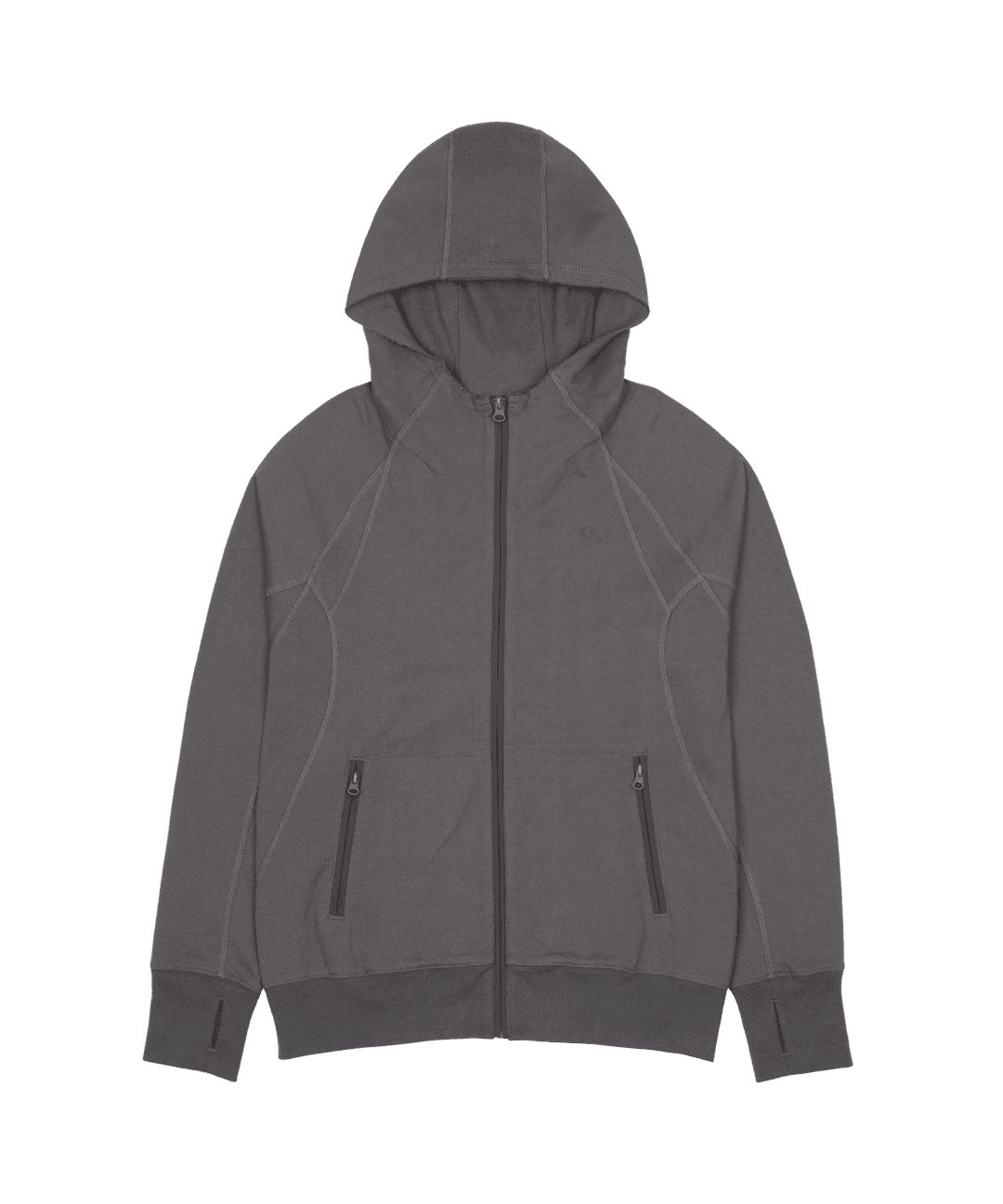 SLING ZIP-UP HOODIE [CHARCOAL]