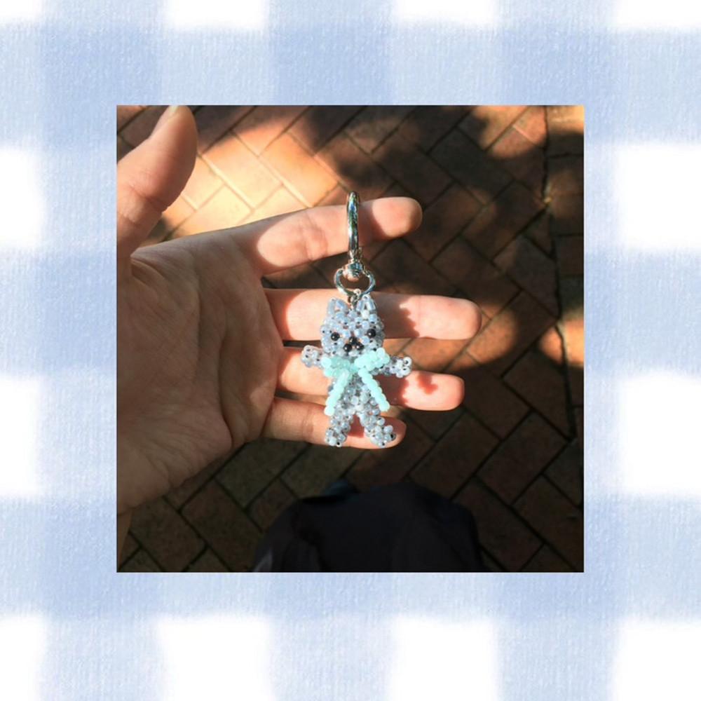 회색 고양이 keyring