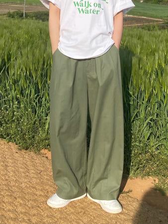 이런 상품 어때요? (카키 당일출고 주문 폭주) 린넨 투턱 와이드 팬츠