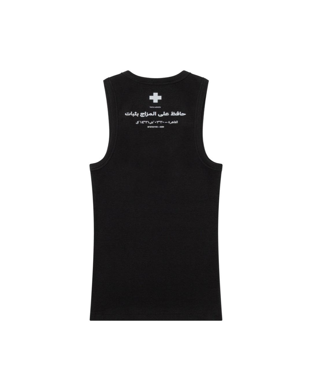CROSS SLEEVELESS BLACK