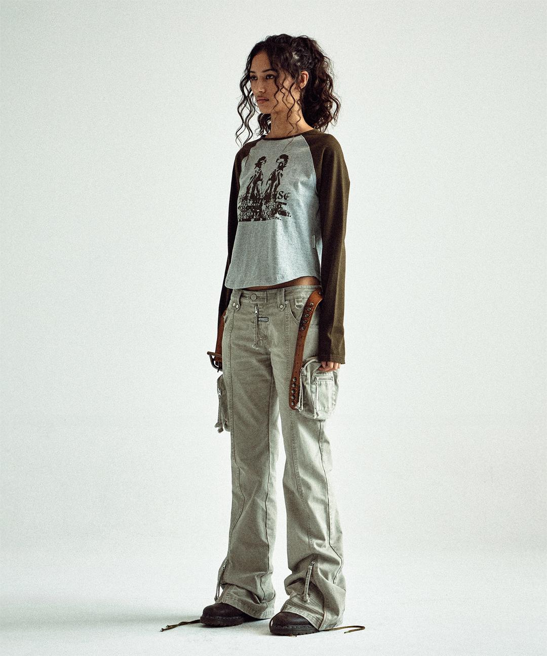 [11/20 예약배송] TWIN RAGLAN LS TEE(W) GREY