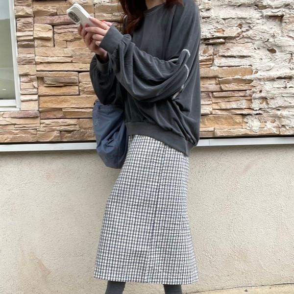 jojo check skirt (blue/black)