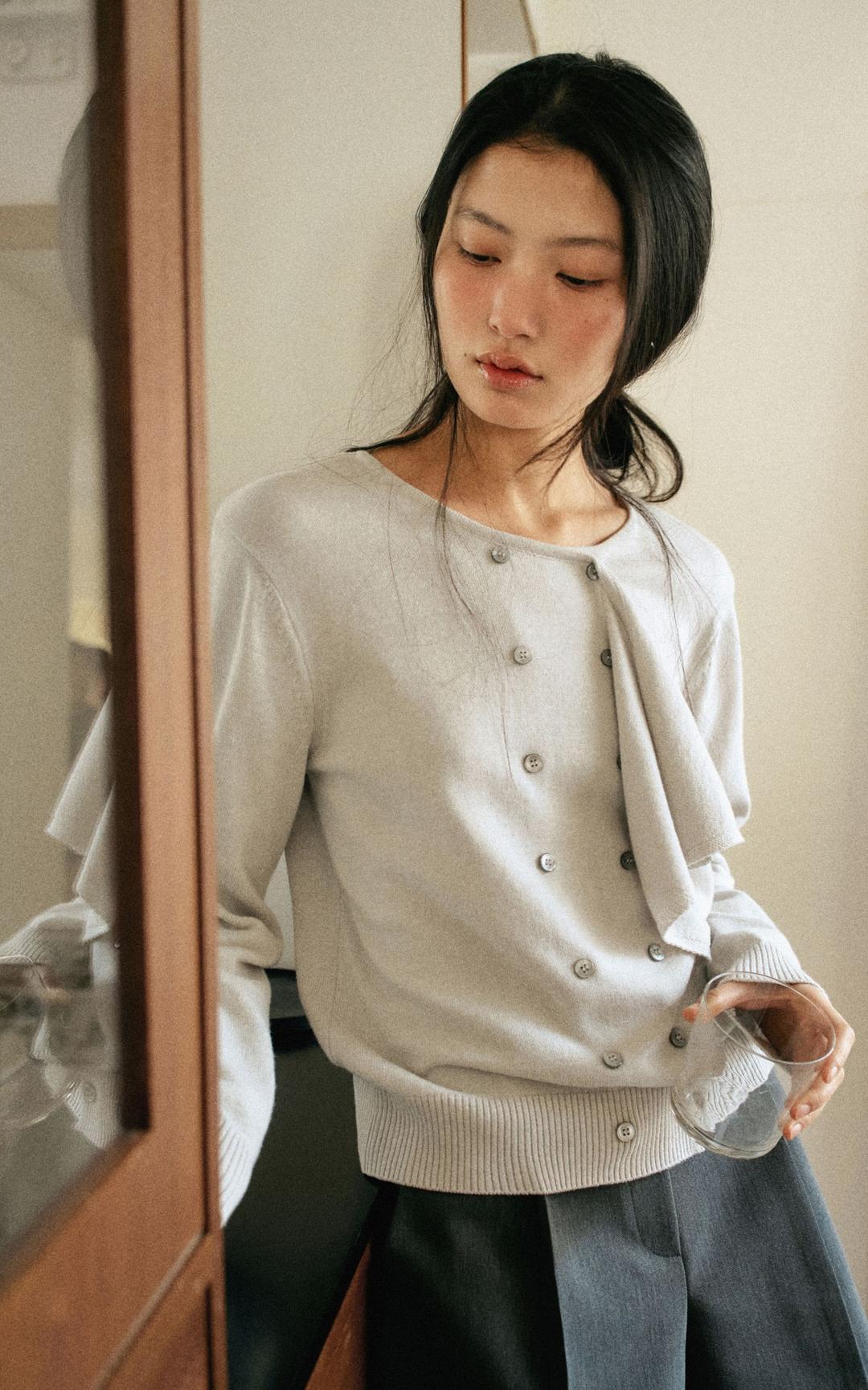 CHELL DRAPE KNIT_MIST GREY