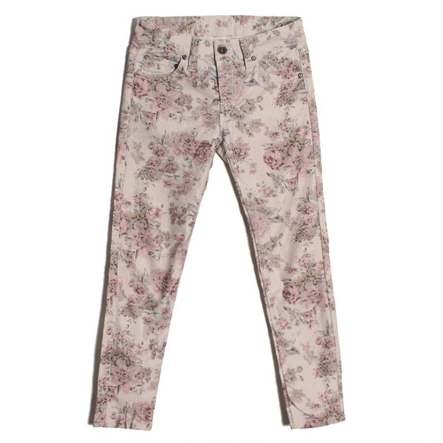 skinny flower pants