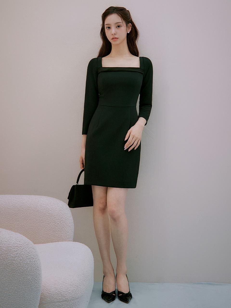 Ronea Neck chiffon mini dress