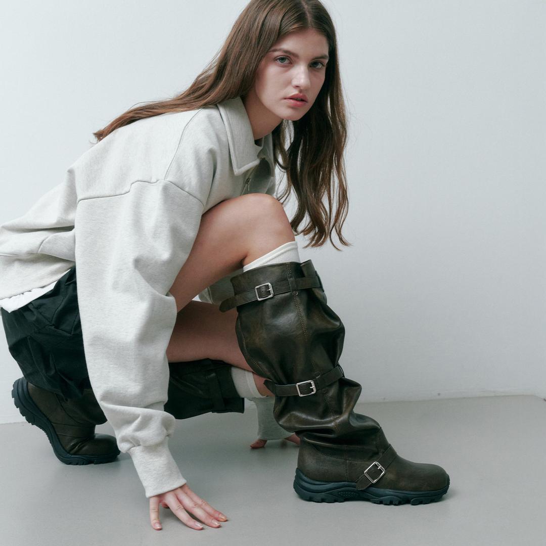 피어스 와이드 롱부츠 412548011(3.5cm)