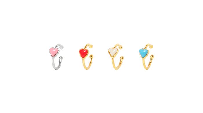 HEART RING EAR CUFF