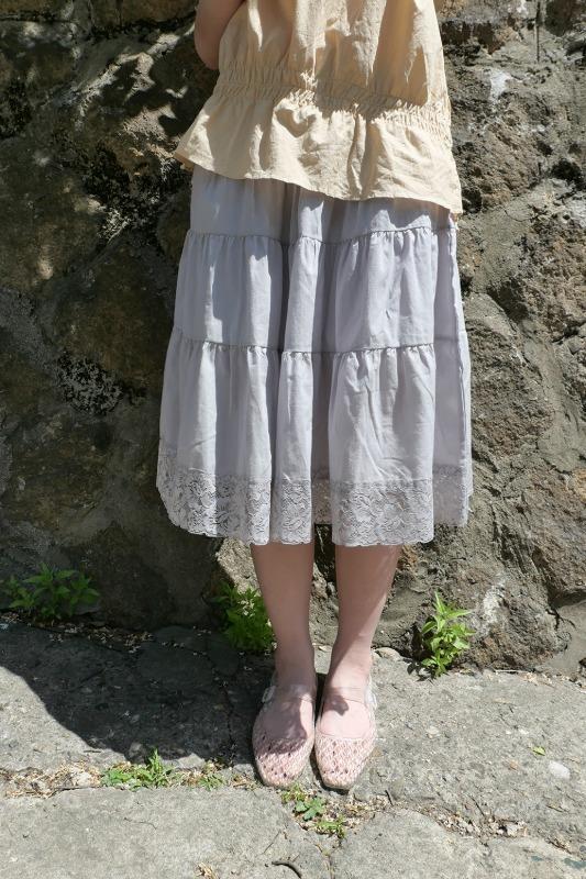 mute lace skirt (3color)