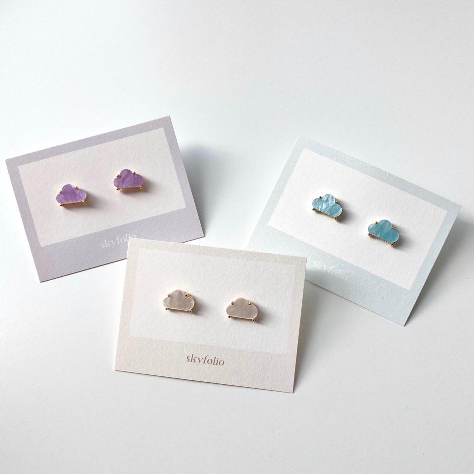 [스카이폴리오 구름 귀걸이 3종