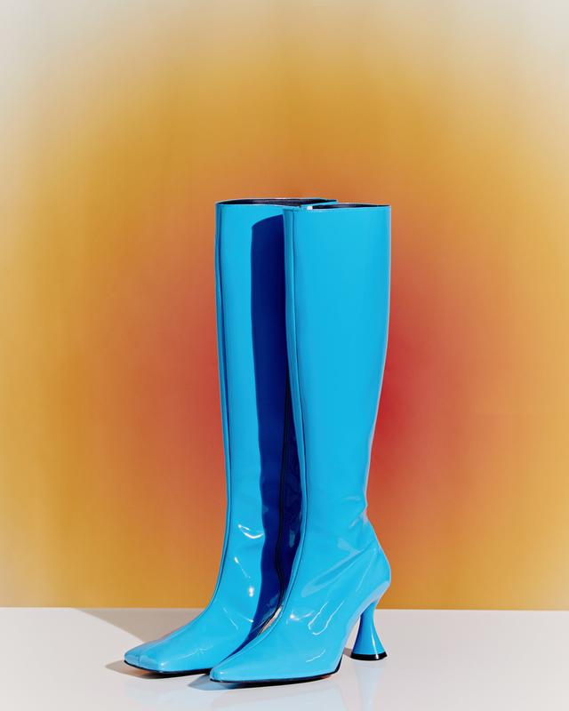 TRI-QUARE BOOTS in TURQUOISE