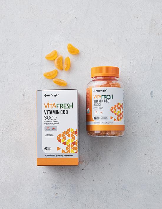 [엔젯오리진] 비타프레쉬 귤젤리 비타민C&D 3000 (23일분)