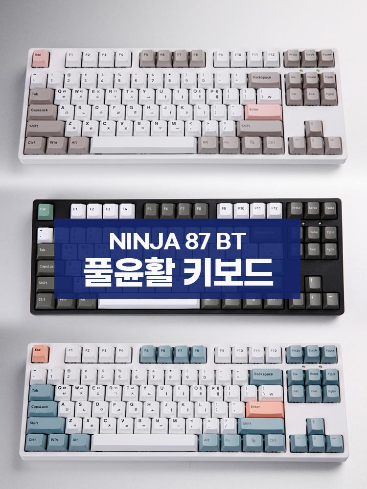 몬스타기어 닌자87BT 풀윤활 퀵스왑 기계식 커스텀키보드