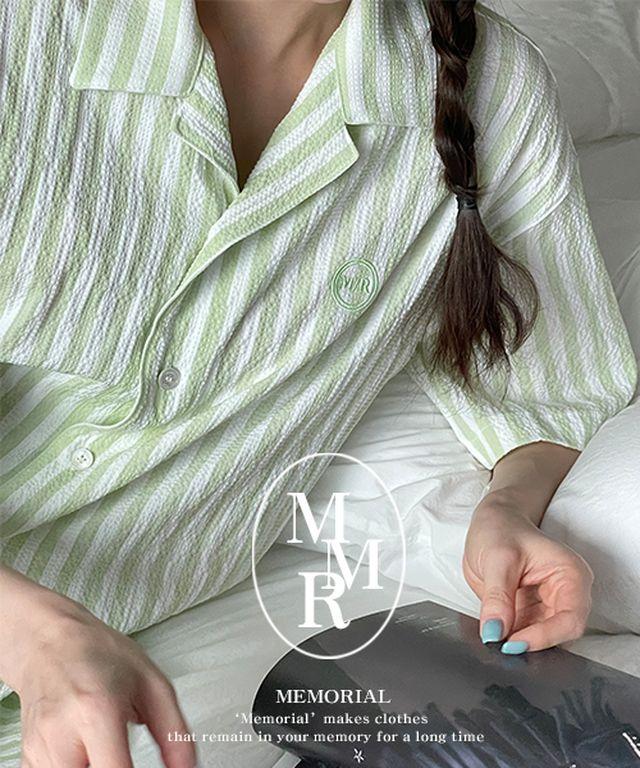 [MADE/남녀공용] 시어서커 파자마 세트