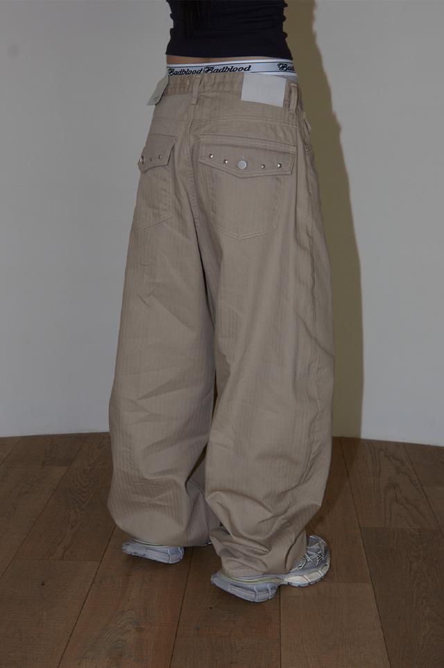 ABC BACK POCKET STUD PANTS