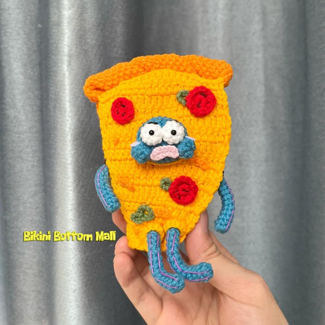 SpongeBob Pizza Pete Crochet Plushie | Bag Charm