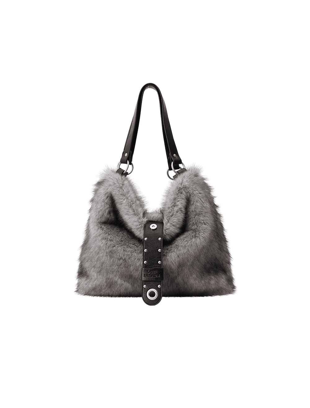 FLAP HOBO BAG [Fur Gray]