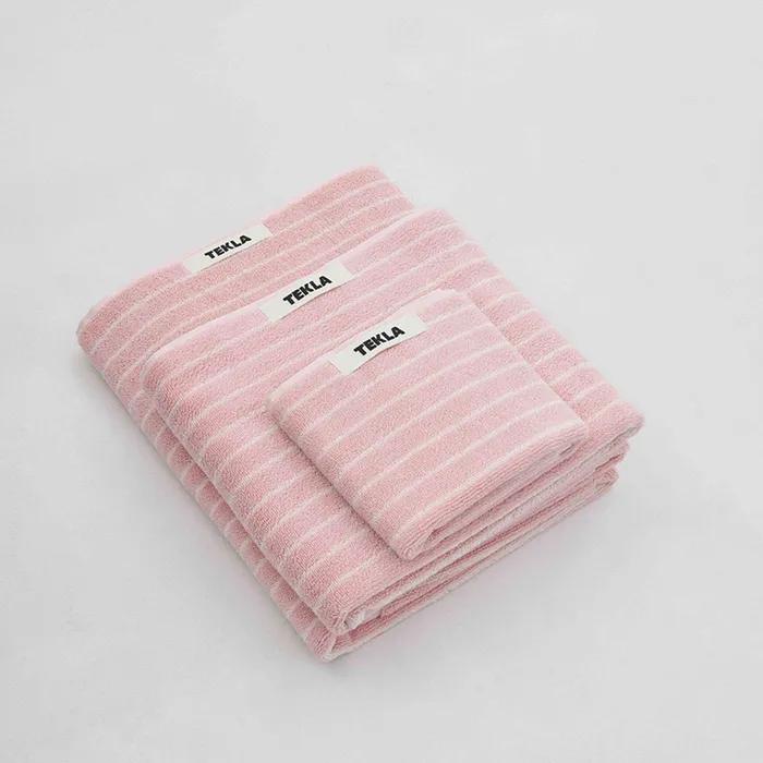 GUEST TOWEL (SHADED PINK STRIPES)