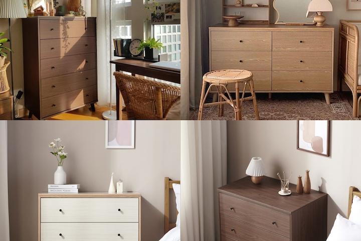 [리뷰 3,600개] 모리 3/5단 와이드 서랍장 2size 3color&원목 웨이브 거울