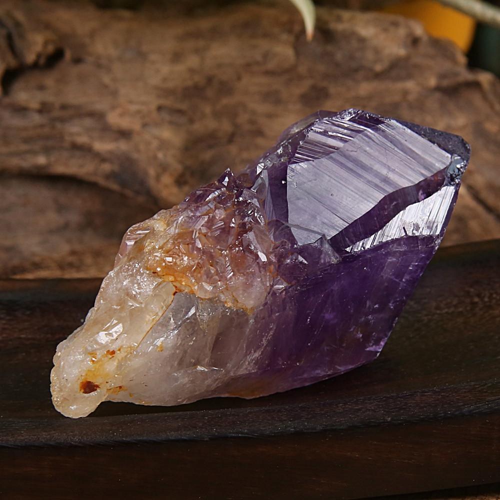 자황수정 엘레스티얼 내츄럴 포인트 원석 - 음양의 균형, 강한 정화와 장애제거