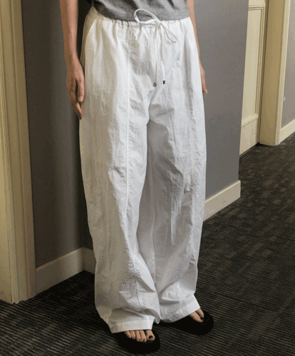 베럴 나일론 밴딩 팬츠 (2color) *안감