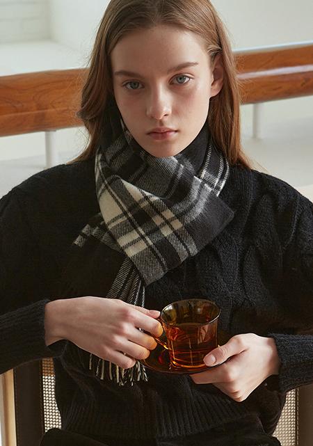 COZY CHECK MUFFLER_2COLORS