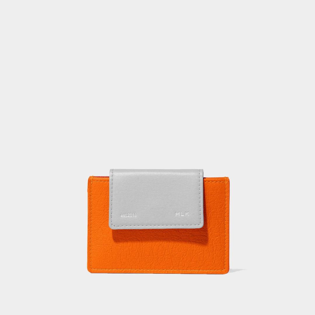 세미 플립 카드 지갑 / Sami Flip Card Wallet [오렌지 그레이]