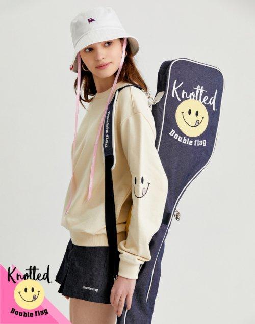 [노티드 콜라보] 네이비 노티드 데님 워셔블 소프트 하프백_DWGF3E981N3