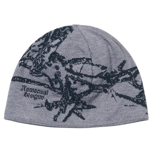 GRAPHIC JACQUARD BEANIE - GRAY