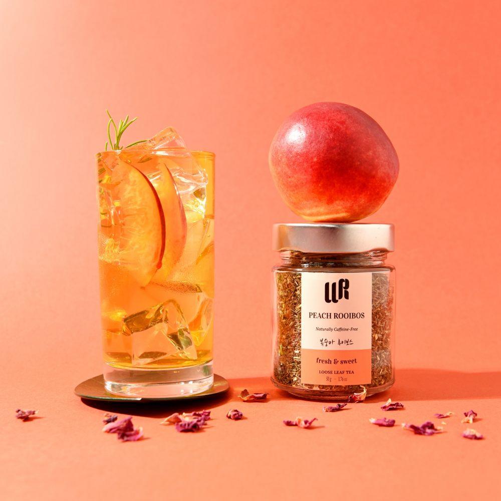 복숭아 피치 루이보스 Peach Rooibos 잎차 50g 위아루이 블렌딩티