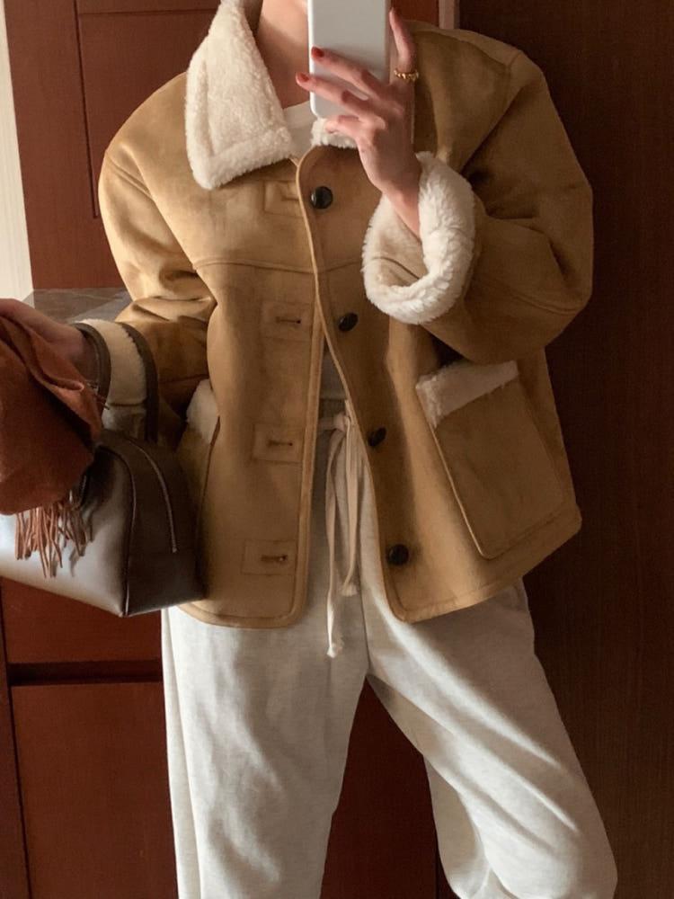 24fw 재진행 이너프 버터 싱글 하프 무스탕 (2col) inouf