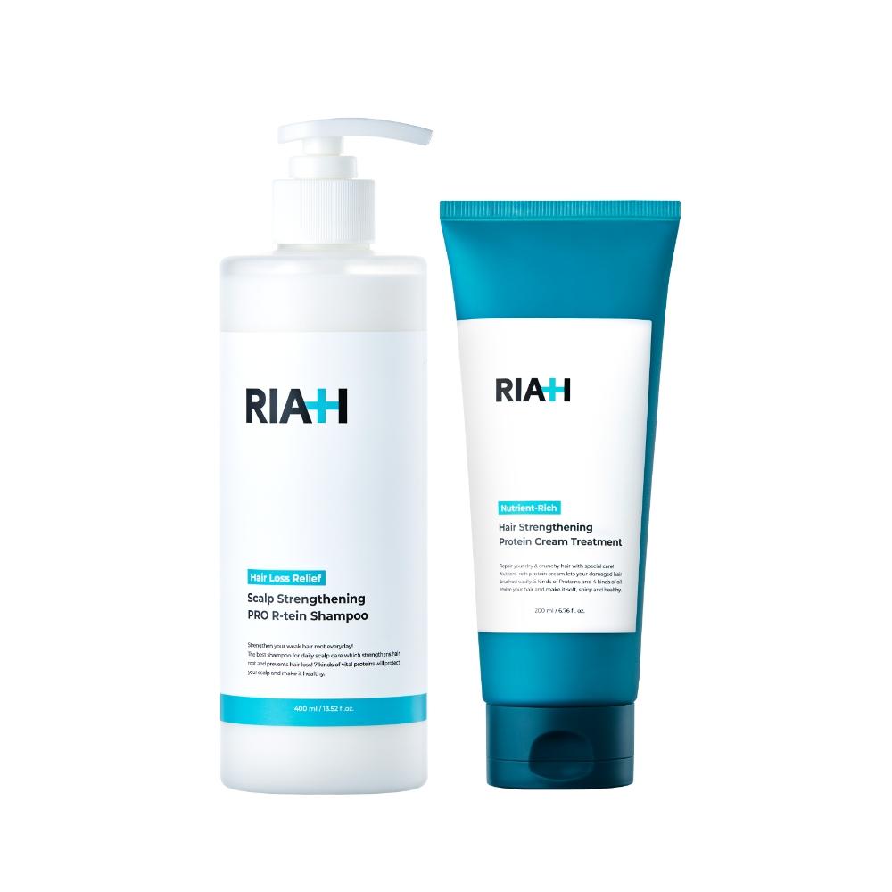라이아 탈모증상완화 프로알테인 단백질 샴푸400ml+트리트먼트200ml 기획세트