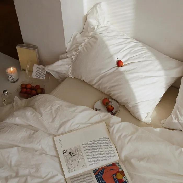 푸딩 프릴 베개커버 3type