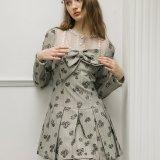 쎄무아듀 Cest Floral mesh square neck dress