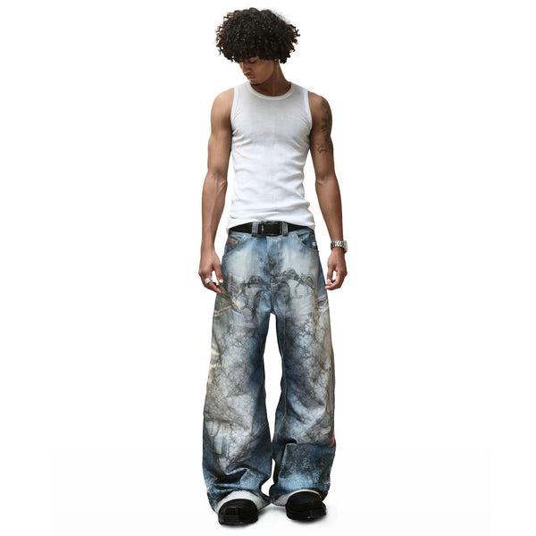 GOTHIC GATE PRINTED DENIM