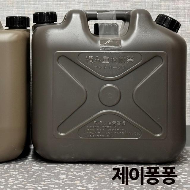 일본 카인즈 폴리탱크 20L 블랙 등유통 일본 캠핑 기름통 고신자동급유기 호환