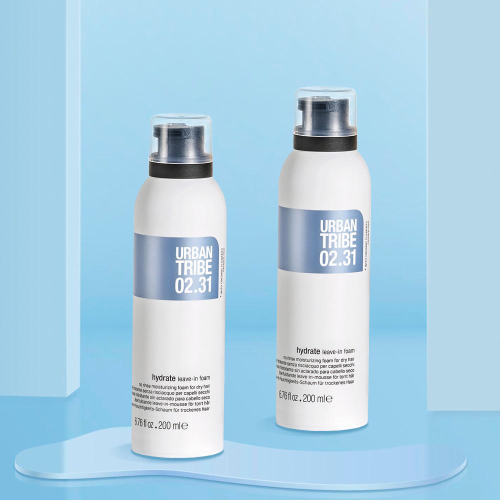 어반트라이브 하이드레이트 리브 인 폼 극손상모 노워시 트리트먼트 200ml + 200ml [2개 세트]