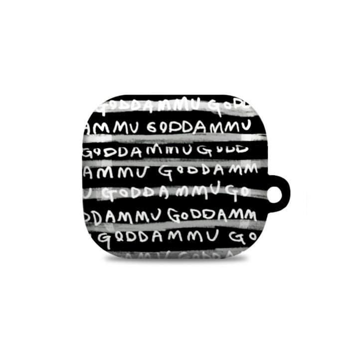 말 많은 땜무 BLACK 에어팟 케이스