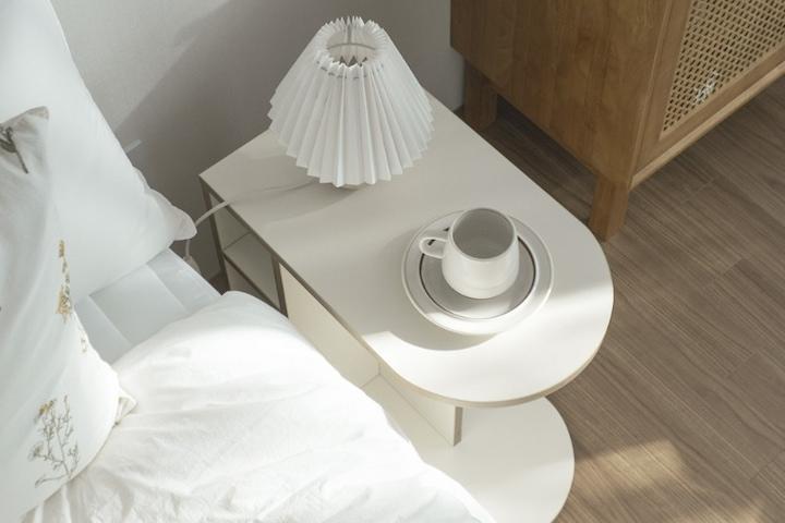 올리브 사이드 테이블 선반형