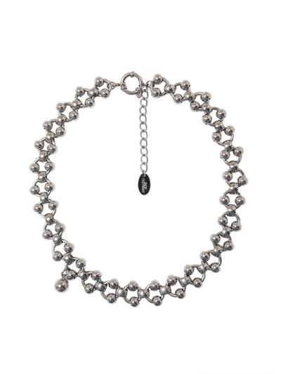 [821] circle bold chain necklace