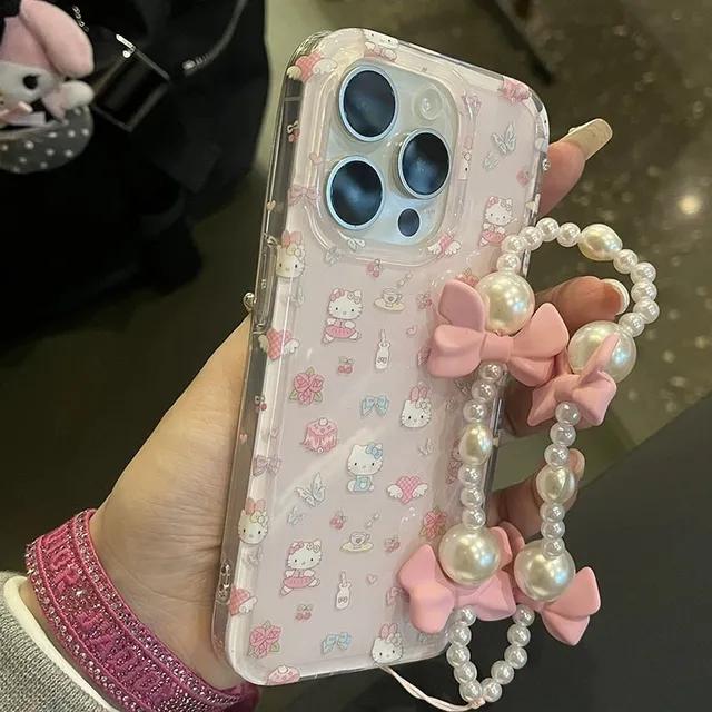 딸기우유 고양이 진주키링 범퍼케이스 아이폰케이스 유니크 특이한 15프로맥스 14프로맥스 13프로맥스 12프로맥스 귀여운 키치 감성 레트로