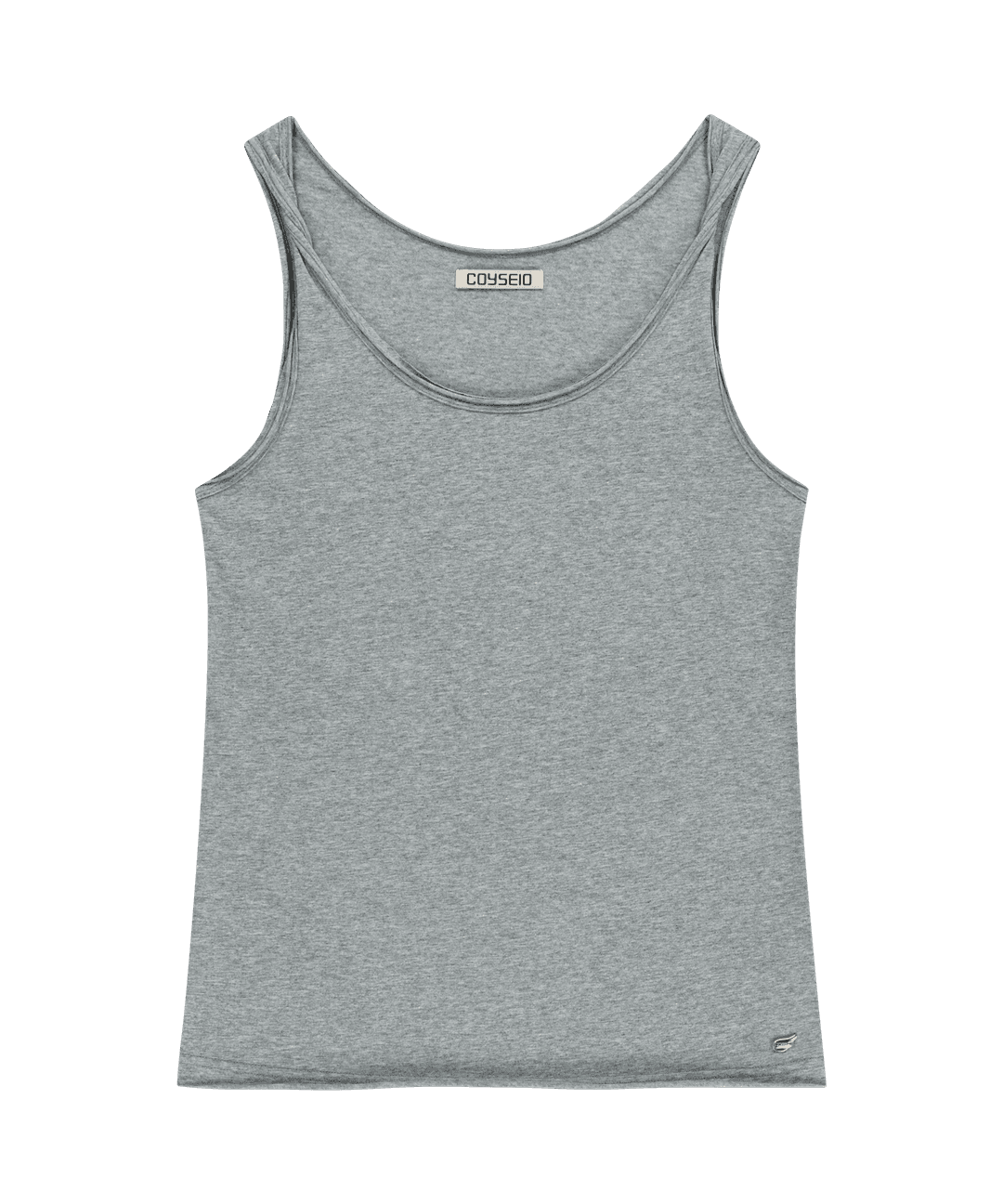 TWISTED SLEEVELESS MELANGE GREY