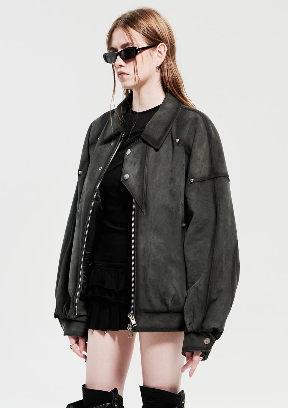 웨스턴 가죽자켓 _차콜WESTERN LEATHER JACKET_CHARCOAL