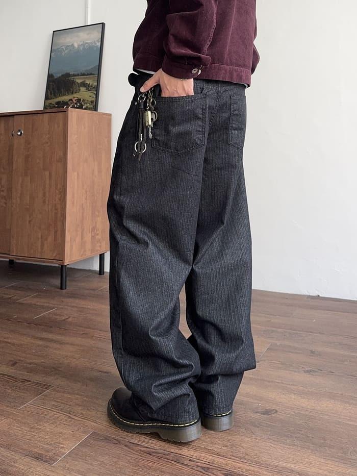 [9월 HOT🔥] 헤링 논페이드 블랙 팬츠