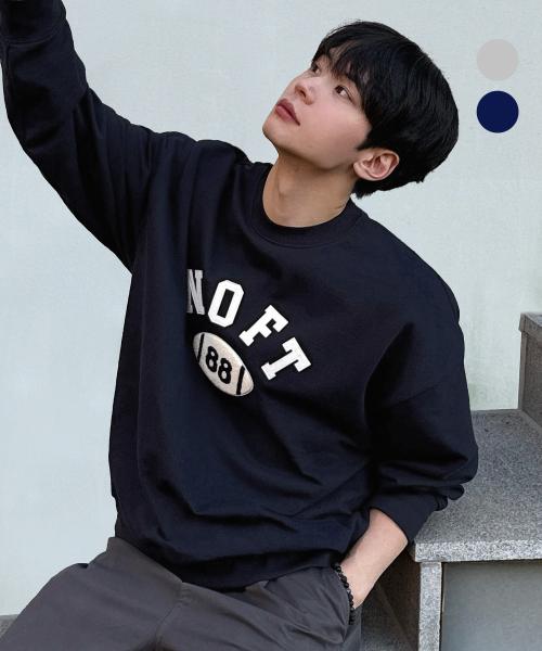 NOFT 패치워크 맨투맨 (2Color)