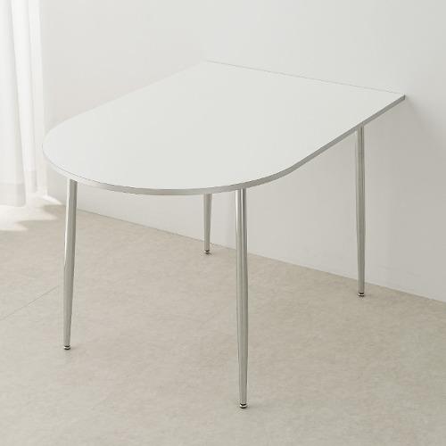 뉴핏 실버 엣지 카페 업소용 화이트 반달 식탁 테이블