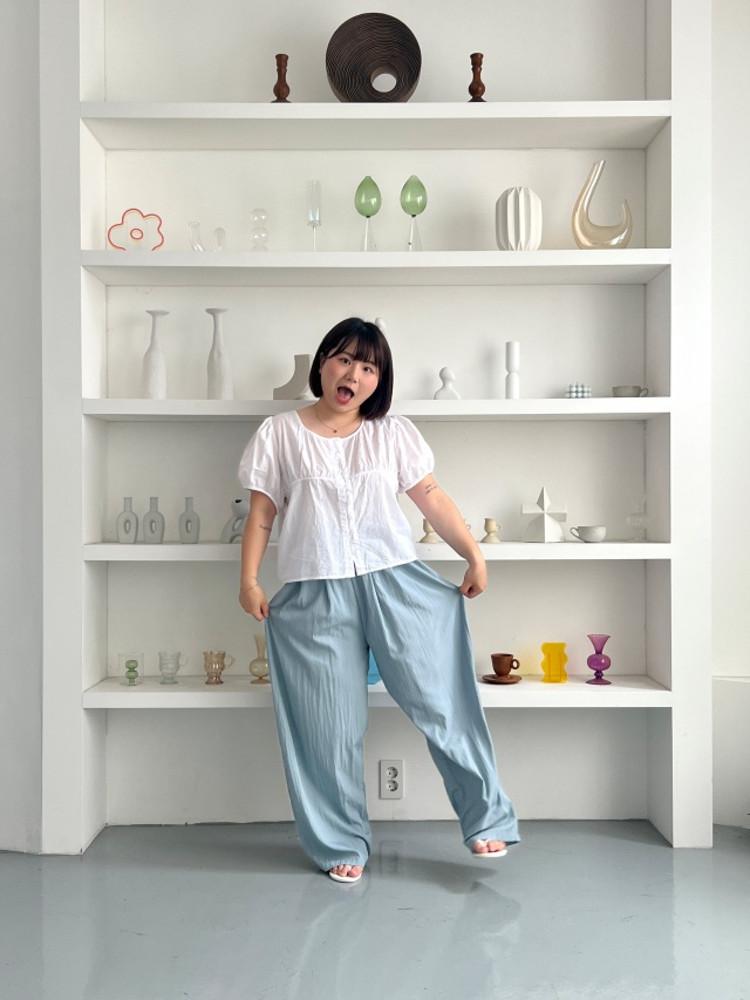 빅사이즈) 88기획 버블 올밴딩 일자팬츠