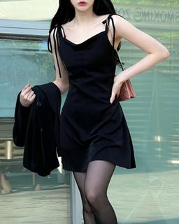 [신상 할인] satin drape one-piece for teezu