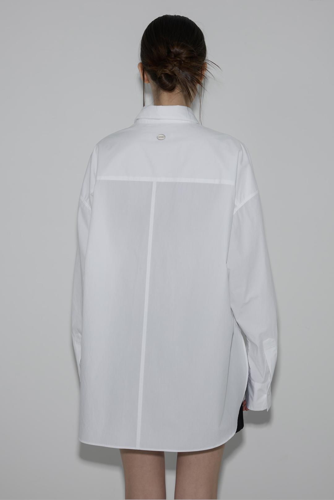 LOOSE PANELED SHIRT_WHITE