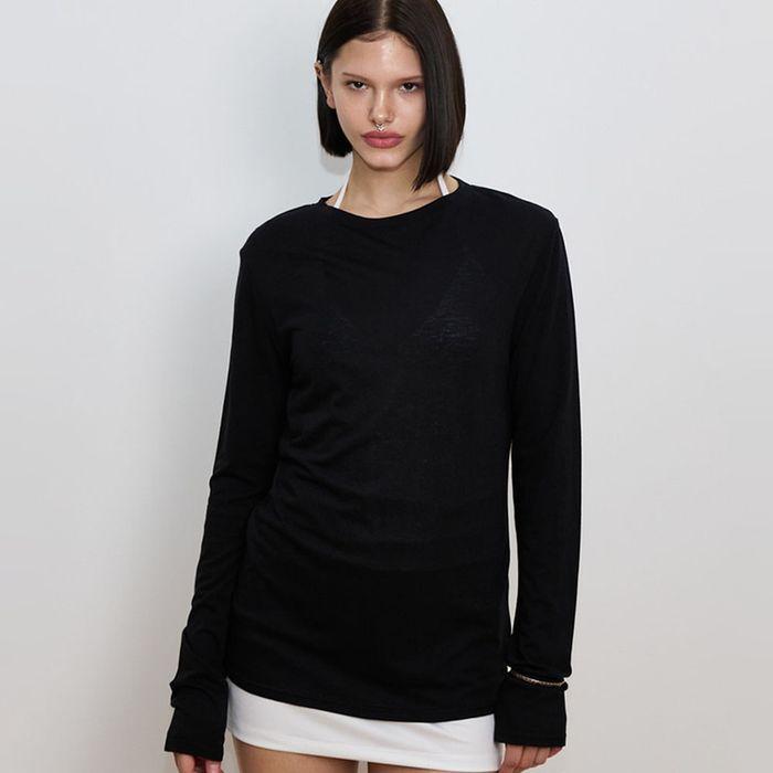 SLIM LS T-SHIRT (BLACK)